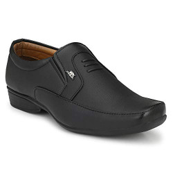 Stylelure Men's Synthetic Leather Black Formal Shoes for Men-8