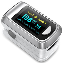 Fingertip Pulse Oximeter Blood Oxygen MonitorHeart Rate and Fast Spo2 Reading Oxygen Meter with OLED Screen Batteries