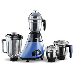 Usha Trienergy+ 800 Watt Powerful 100% Copper Motor 4 Jar Mixer Grinder with Unique QuadriFlow Square Blender Jar for Faster Grinding and Smooth Blending || 5 Years Warranty on Motor (Lavender)