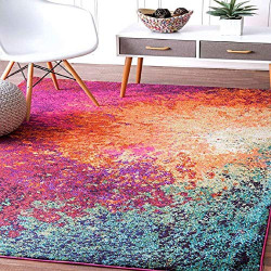 Status 5 x 7 Feet Multi Printed Vintage Persian Carpet Rug Runner for Bedroom/Living Area/Home with Anti Slip Backing