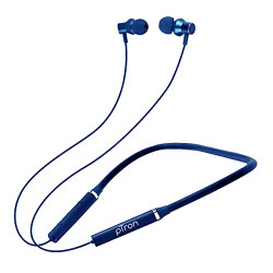 PTron Tangentbeat in-Ear Bluetooth 5.0 Wireless Headphones with Mic, Enhanced Bass, 10mm Drivers, Clear Calls, Fast Charging, Magnetic Buds, Voice Assistant & IPX4 Wireless Neckband (Dark Blue)