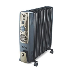 Bajaj Majesty Ofr 13 Fin Plus 2900 Watts Oil Filled Room Heater For Home|Easy Breathing*|Duraprotek-Anti-Leak Fins|3-Yr Warranty 400W Ptc Ceramic Fan Heater|3-Heat Setting 1000W/1500W/2500W|Black