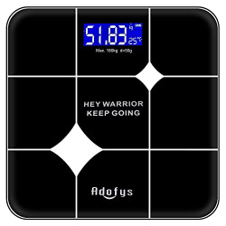 Adofys A-07D Thick Tempered Glass LCD Display Digital Weighing Machine, Weight Machine for Human Body Digital Weighing Scale, Weight Scale, with 1 Year Warranty & Batteries Included