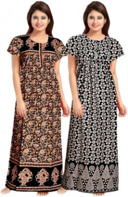 SILVER ORGANISATION Women Nighty(Multicolor)