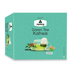 APSARA Green Tea Detoxifying Kahwa Green Tea Spiced Green Tea For Weight Loss Natural Body Cleanse & Immunity Booster (Pack Of 100 Tea Bags)
