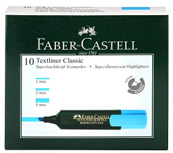 Faber-Castell Textliner - Pack of 10 (Blue)