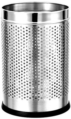 OPR Stainless Steel Perforated Dustbin| Trash Can for Home, Bedroom, washrooms, Office, Kitchen, Bathroom- (8 X 12 in. -10 Liter)