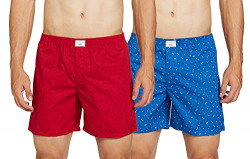 DIVERSE Men's Printed Boxer Shorts (Pack of 2) (DCMBS01SC09L33-215_Red, Blue_S)