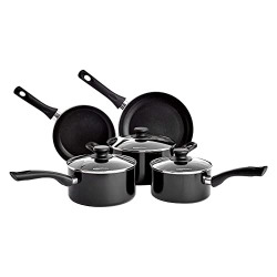 AmazonBasics Non-Stick 5-Piece Cookware Set (Induction and Gas Compatible)