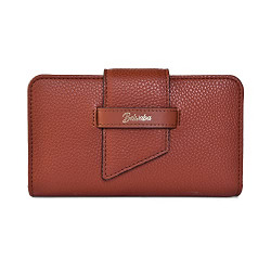 Belwaba Brick Brown Faux Leather Two Fold Women's Wallet ||9 Card Slots