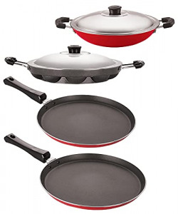 Nirlon Non-Stick Aluminium 4 Piece Chemical Free Healthy Cooking Essential at Best Price