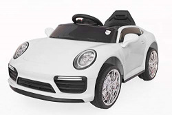 Toy House Porsche 718 Rechargeable Battery Operated Ride-On Car with Remote for Kids (2 to 4YRS), White