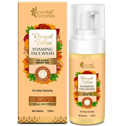 Oriental Botanics Rivayat Ubtan Foaming Face Wash, For Clear and Radiant Skin - With Saffron, Rose and Turmeric Extract, 120 ml
