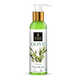 Good Vibes Olive Softening Face Wash - 120 ml - Softening, Tightening and Moisturizing For All Skin Types - Paraben and Cruelty Free