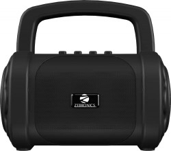 Zebronics Zeb-County 3 Portable Wireless Speaker Supporting Bluetooth v5.0, FM Radio, Call Function, Built-in Rechargeable Battery, USB/Micro SD Card Slot, 3.5mm AUX Input, TWS (Black)