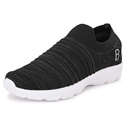 Bourge Women's Micam-Z10 Black and Grey Running Shoes-5 UK (37 EU) (6 US) (Micam-36-05)