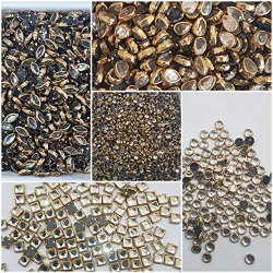GOONMALA Creating Bharat Kundan For Jewellery Making, Bangles, Embroidery, Craft And Cloth Works (Silver)(Metal)