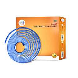 wipro Garnet 10 mtr LED Strip Light with Surge Protection, Flexible for Outdoor Use. with IP65. (Pack of 1, Blue), Standard (DF62880)
