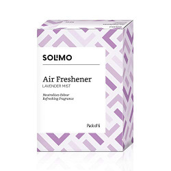 Amazon Brand - Solimo Air Freshener Pocket Lavender Mist, Pack of 6