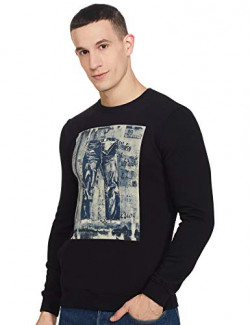 KILLER FASH Mens Sweat Shirt Regular Cotton Lightweight Jacket (KTB-20-WPK_Black_L)