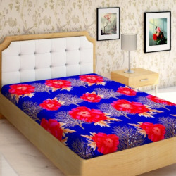 IWS 144 TC Microfiber Single Floral Bedsheet(Pack of 1, Multicolor)