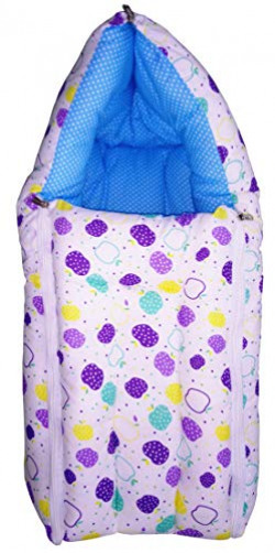 Nagar International Baby's Cotton Sleeping Quilt in Bedding for Baby (Double Apple Purple)