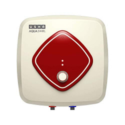 Usha Aqua Swirl 15 Litre 5 Star Storage Water Heater with Copper Heating Element (Ivory Wine)