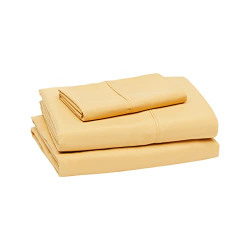 AmazonBasics Lightweight Super Soft Easy Care Microfiber Bed Sheet Set with 40.6" Deep Pockets - Twin, Mustard Yellow