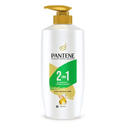 Pantene Advanced Hairfall Solution, 2in1 Silky Smooth Care Shampoo + Conditioner, Pack of 1, 650ML, Green