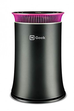 Geek Ikuku A2 Air Purifier for Home & Office with 3 - Stage HEPA Filtration and ObliqFlow Purification Technology, Touch Control with 3 Speed Settings (Pink)