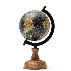 CASADECOR Black Metalic Arc Globe For Office Home Dcor Students Kids Education