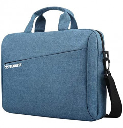 Bennett Mystic Formal Business Briefcase Bag Crossbody Messenger College Bags For Men Women MacBook INoteBook ITablet Laptop Upto 15.6 Inch | Handbags with Shoulder Straps (Blue) 6 Months Warranty