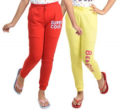 Clothe Funn Girls Track Pant, Dri Fit (Pack of 2)