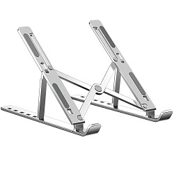 PC SQUARE Laptop Stand/Laptop Holder Riser/Computer Tablet Stand 6 Angles Adjustable Aluminum Ergonomic Foldable Portable Desktop Holder Compatible with MacBook, HP, Dell, Lenovo & All Other Notebook