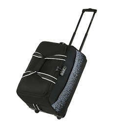 Lavie Sport Large Size 65 Litre Pixel Wheel Duffel Bag for Travel | Luggage Bag | 2 Wheel Travel Duffle Bag (Black)