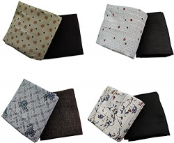 Arvind Men's Combo Poly Cotton Shirt and Trouser Unstitched Fabric Set -Gift Pack (Multicolour_Free Size) Set of 4