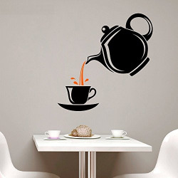 Asmi Collections Wall Sticker for Cafe, Restaurants, Kitchen A Cup of Tea