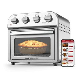 Geek AiroCook Acis 14 Litre Electric Air Fryer Oven with 5 Preset Functions - Toasting, Baking, Grilling, Air Fry & Warming, Comes with Free Recipe Book & 5 Accessories (1250W)