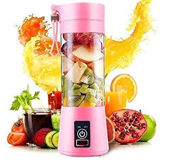 TIMESOON Portable Electric USB Juice Maker Juicer Bottle Blender Grinder Mixer, Rechargeable Bottle with 4 Blades (MULTI)