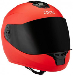 Steelbird Hi-Gn SBH-11 Zoom Glossy Full Face Helmet with Smoke Visor, 58CM Matt Black