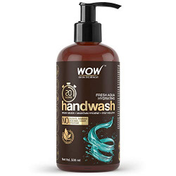 WOW Skin Science Fresh Aqua Hydrating Handwash - 20 Seconds - No Sulphate, Parabens, Silicones, Color & Triclosan - 500mL