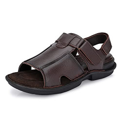 Burwood Men's BWD 415 Brown Leather Thong Sandals-9 UK (43 EU) (BW 416)