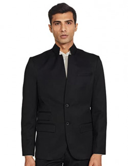 RIVER Men's Solid Jacket (RS2ASJK019A_Black_M_Black_M)