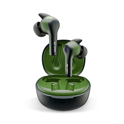 Ant Esports Infinity Bluetooth Truly Wireless in Ear Earbuds, Gaming Earbuds | Low Latency with Dedicated Gaming Mode | Bluetooth 5.0 |IPX4 Rating | Upto 25Hrs Playtime with mic - Military Green