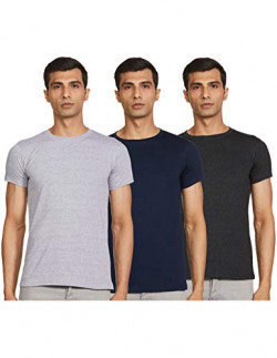 T2F Men's Solid Regular T-Shirt (MNS-TSRT-01_Multicolor 1 M)