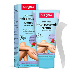 Sirona Hair Removal Cream for Women, Normal Skin - 50 gm| with No Talc, No Harmful Chemicals | Ideal for Bikini Line,Underarm, Legs | Dermatologically Tested