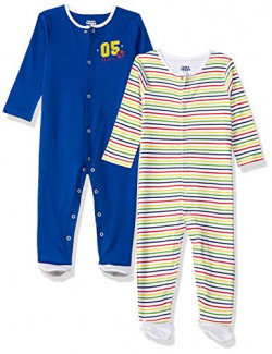 Amazon Brand - Jam & Honey Baby Boy's Bodysuit (Pack of 2) (BSLPPO2-(W S-C_Multicolor2_0-3 Months)