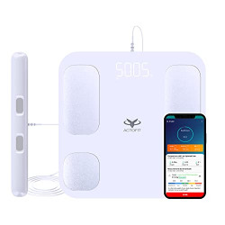 Actofit Body Fat Analyser Smart Scale Pro | Segmental Analysis | Highly accurate | Complete Digital Body Composition Monitor of 24 paramaters including BMI, Skeletal Muscle, Protein