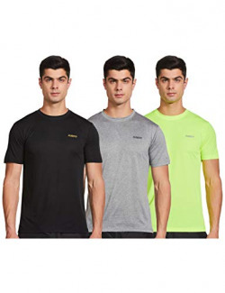 Fusefit Men's Solid Slim fit T-Shirt (FFA-MT036-01_Multicolor L)