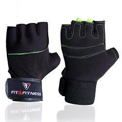 FIT & FITNESS Extra Soft Neoprene with Lycra Gym & Fitness Gloves Gym & Fitness Gloves (Green)